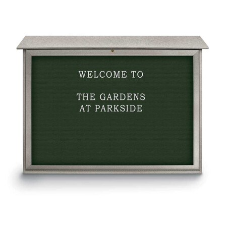 United Visual Products Indoor Enclosed Combo Board, 42"x32", Satin Frame/Black & Black UVCB4232-BLACK-BLACK